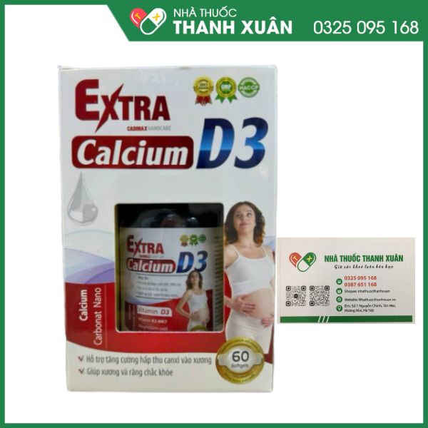 Extra Calcium D3 viên uống bổ sung canxi D3